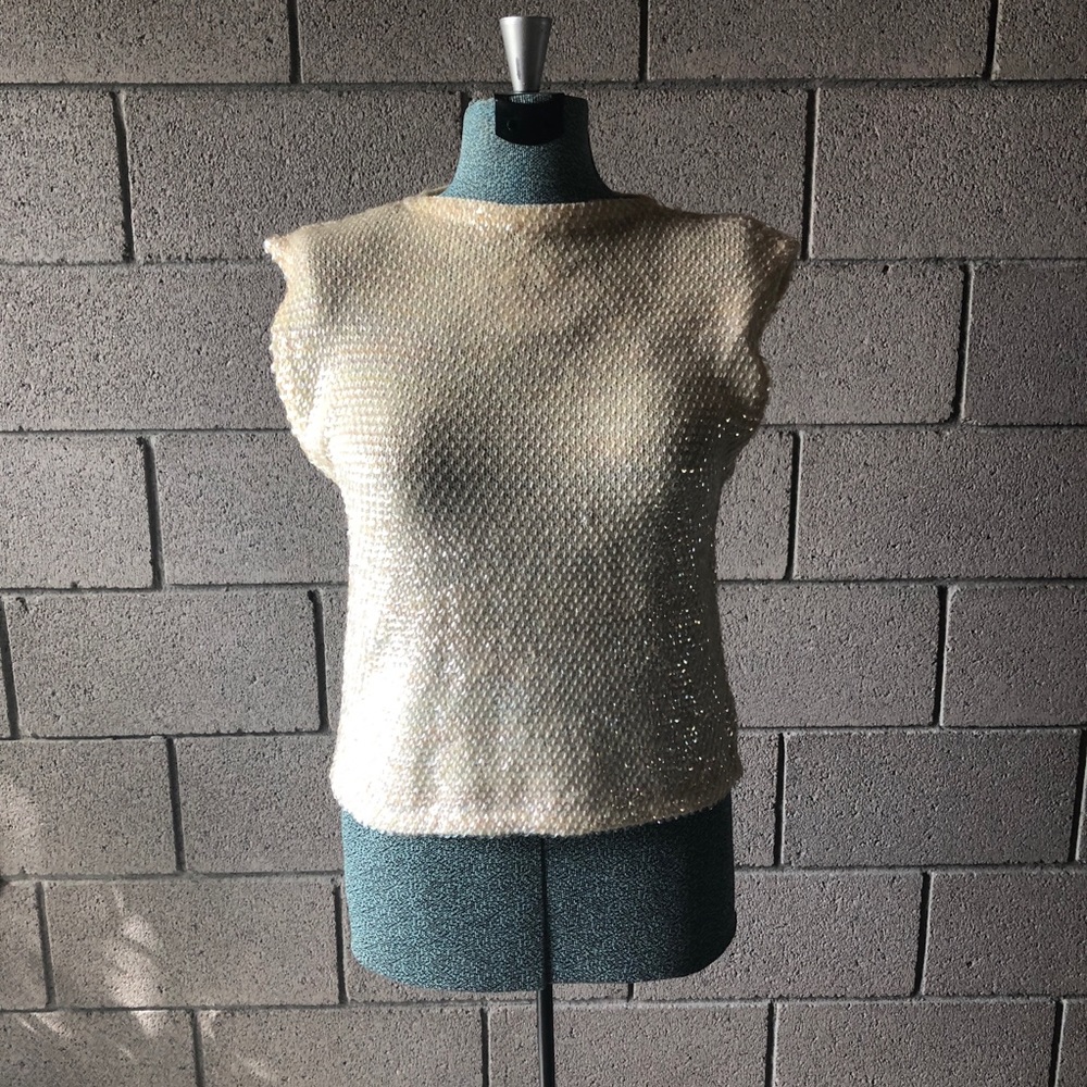 Vintage Iridescent Sequin Sweater small- medium